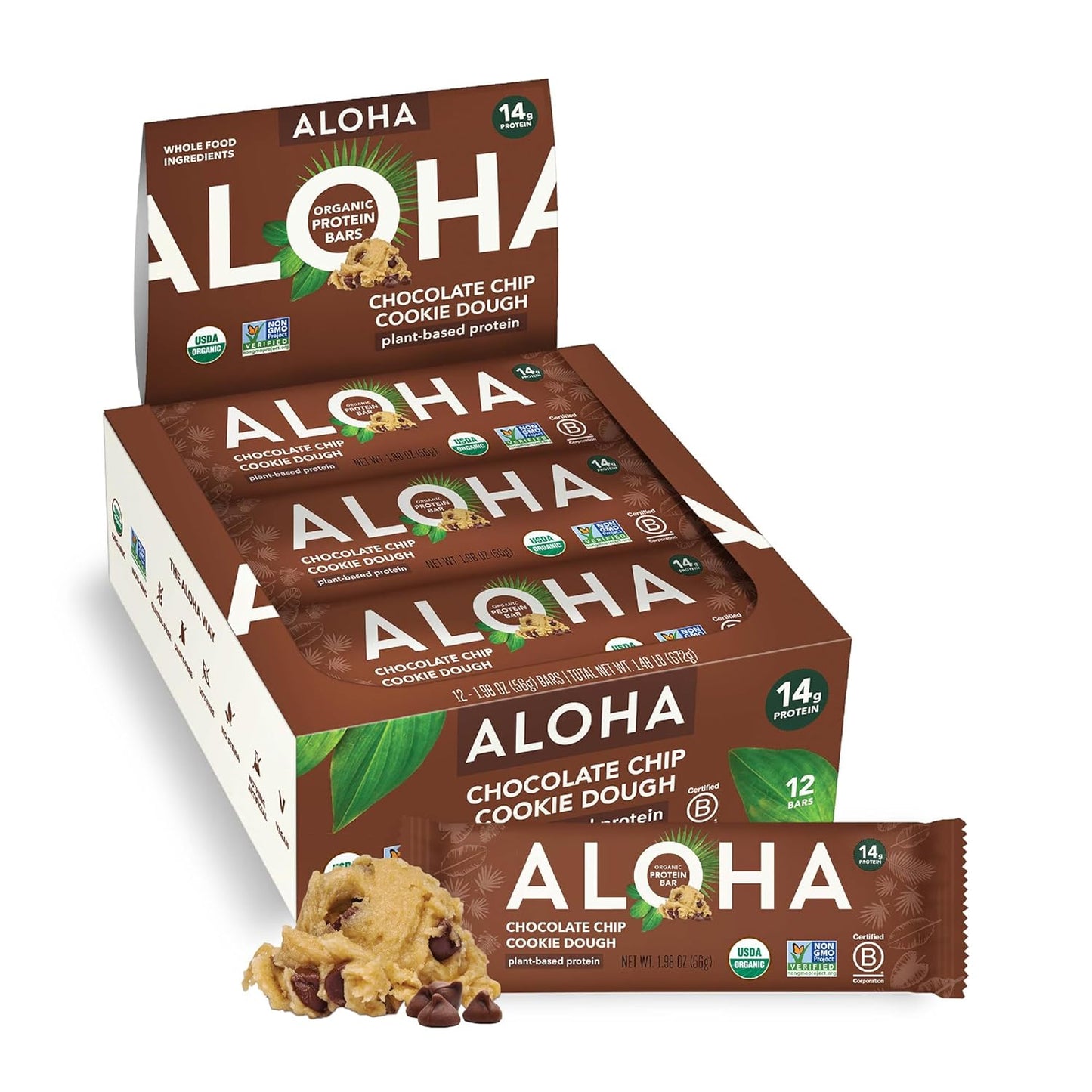 ALOHA Organic Plant Based Protein Bars