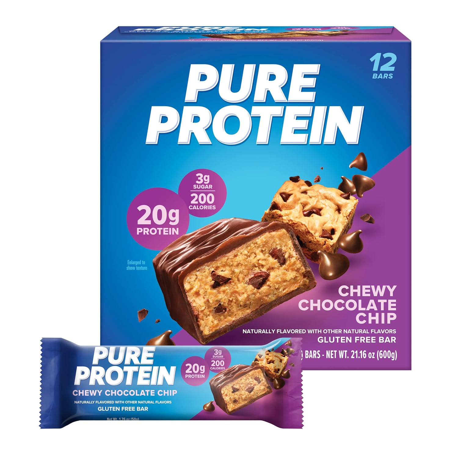 Pure Protein Bars – 20G Protein (12 Count) 
