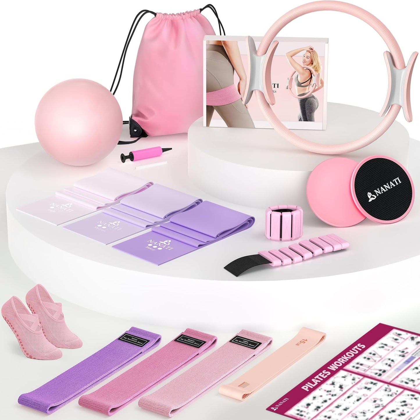 NANATI Pilates Kit, Home Pilates Workout Kit for Women