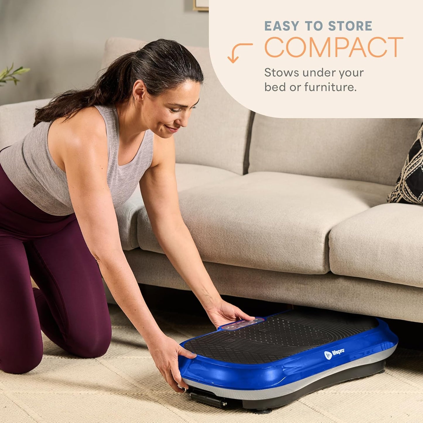 Lifepro Waver Vibration Plate Exercise Machine - Blue