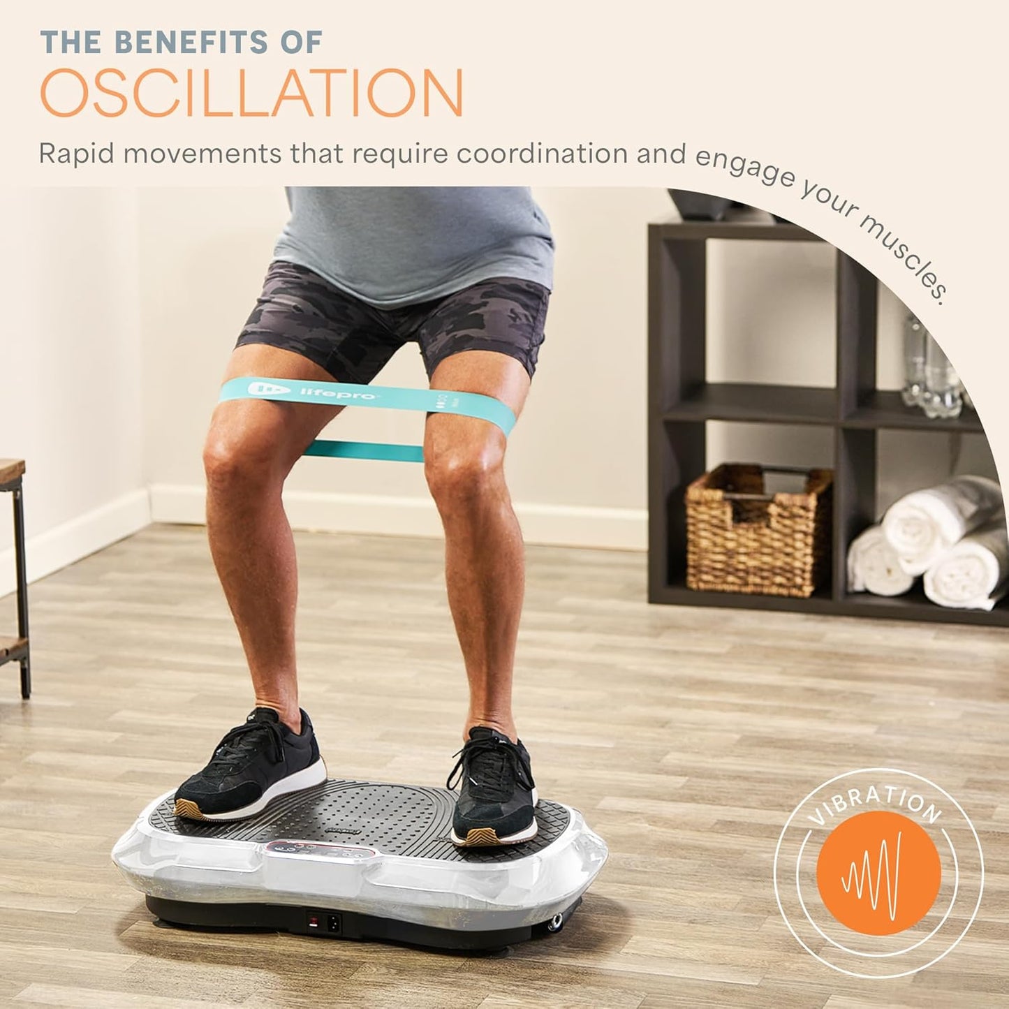 Lifepro Waver Vibration Plate Exercise Machine – White