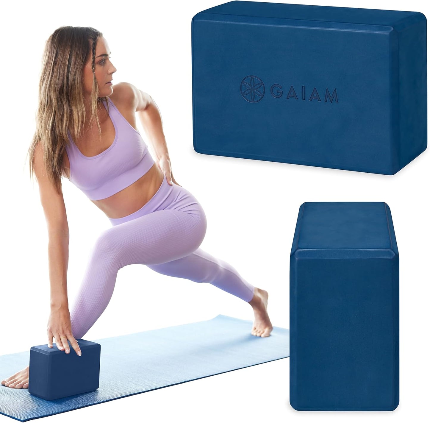 Gaiam Yoga Block - Supportive Latex-Free Eva Foam