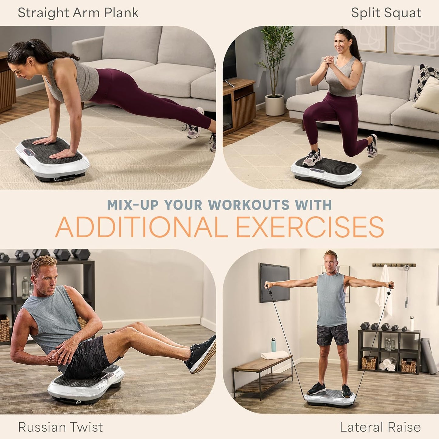 Lifepro Waver Vibration Plate Exercise Machine – White