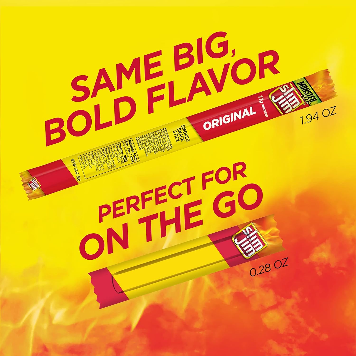 Slim Jim Smoked Meat Sticks, Original Flavor (26 Count)