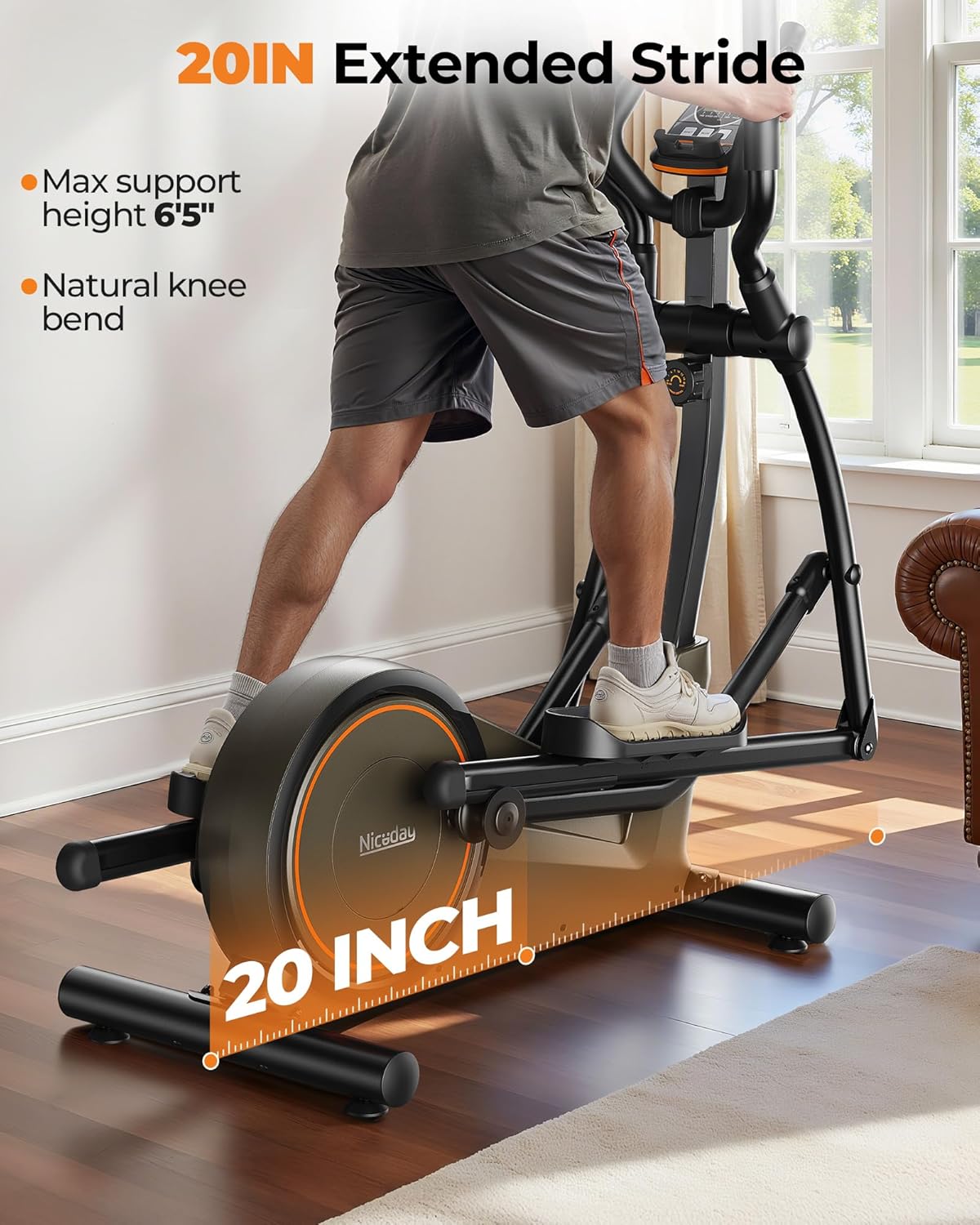 Elliptical Machine with Hyper-Quiet Magnetic Driving System