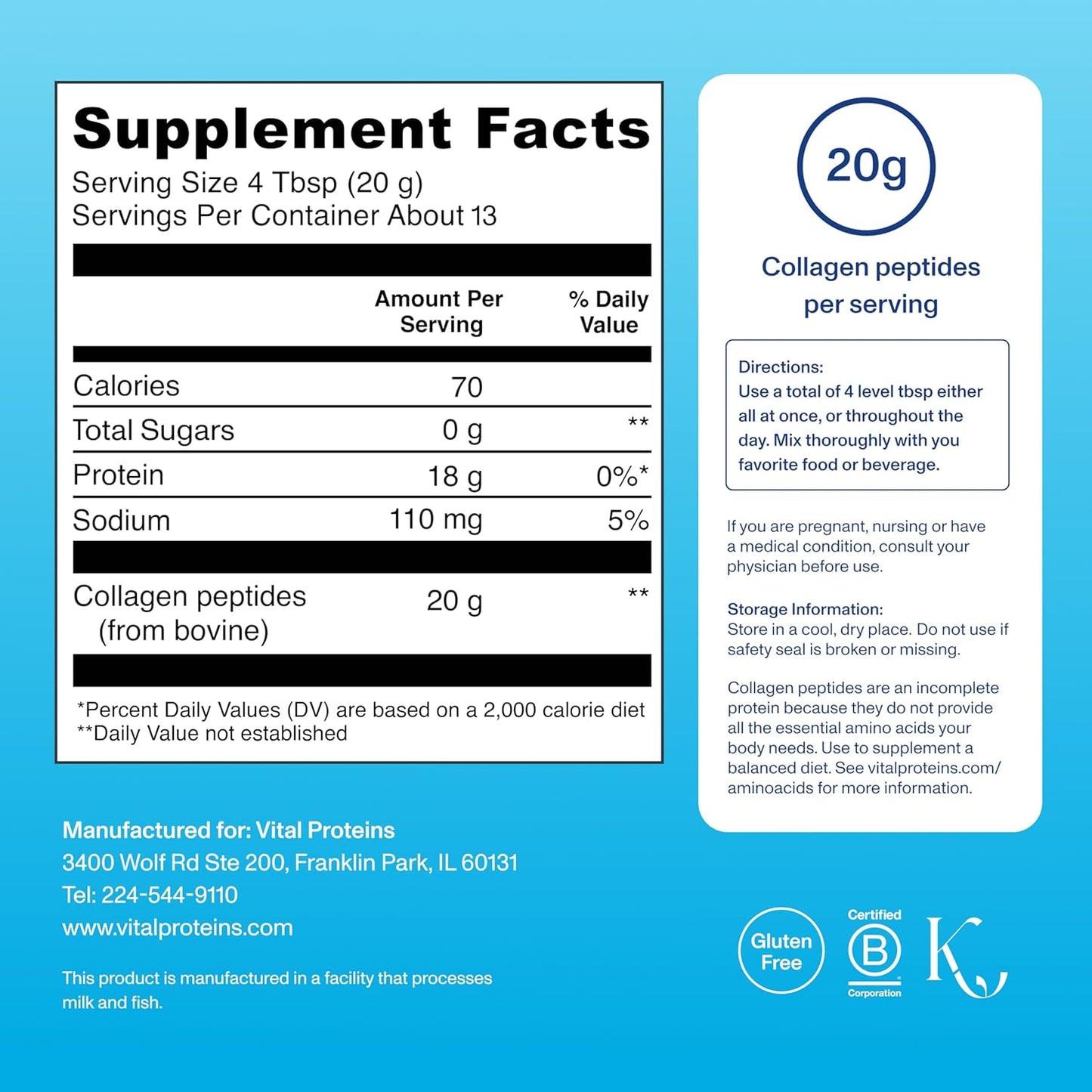Vital Proteins Collagen Peptides Powder Unflavored