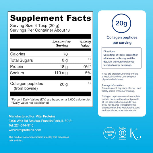Vital Proteins Collagen Peptides Powder Unflavored