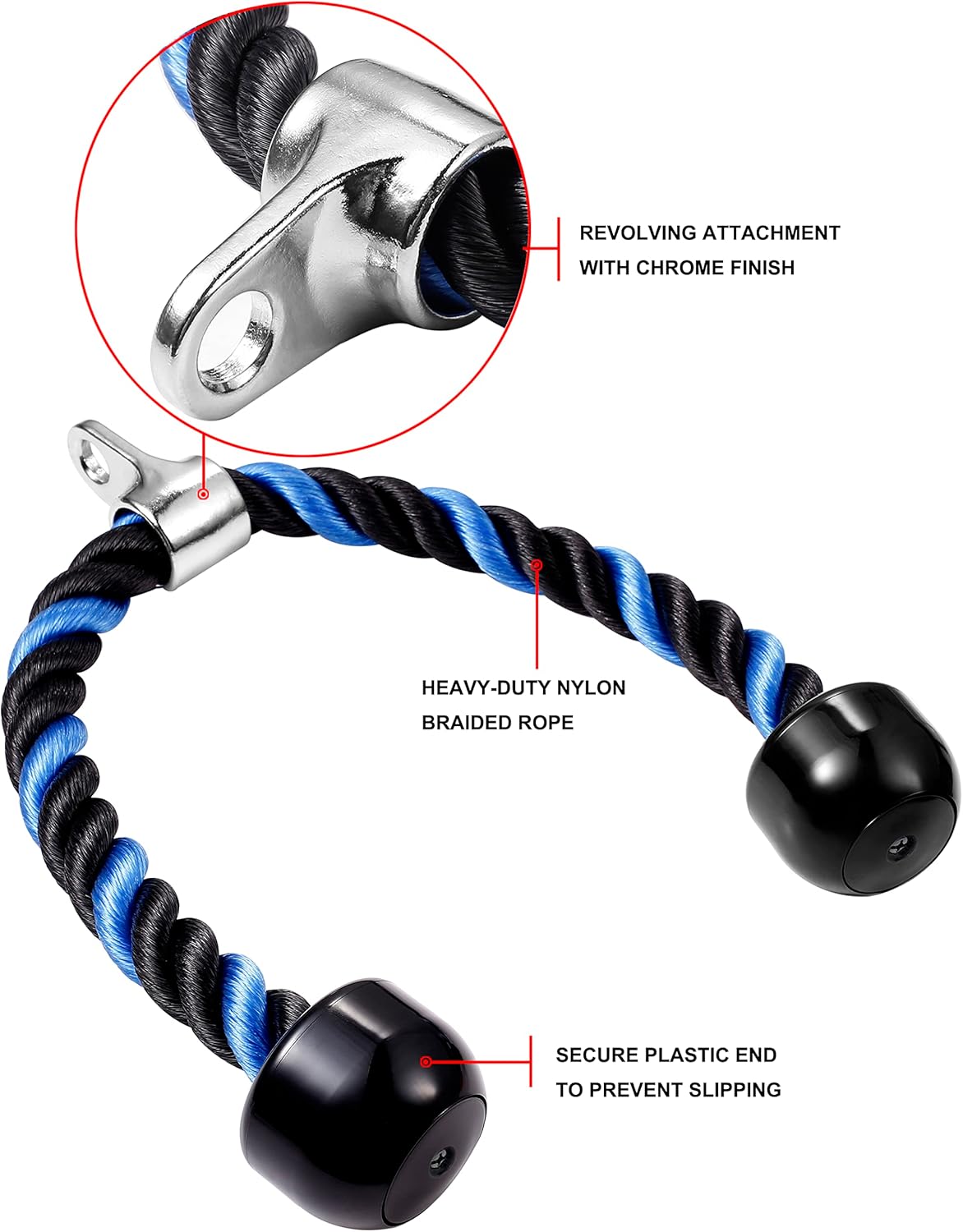 Deluxe Tricep Rope Pull down Cable