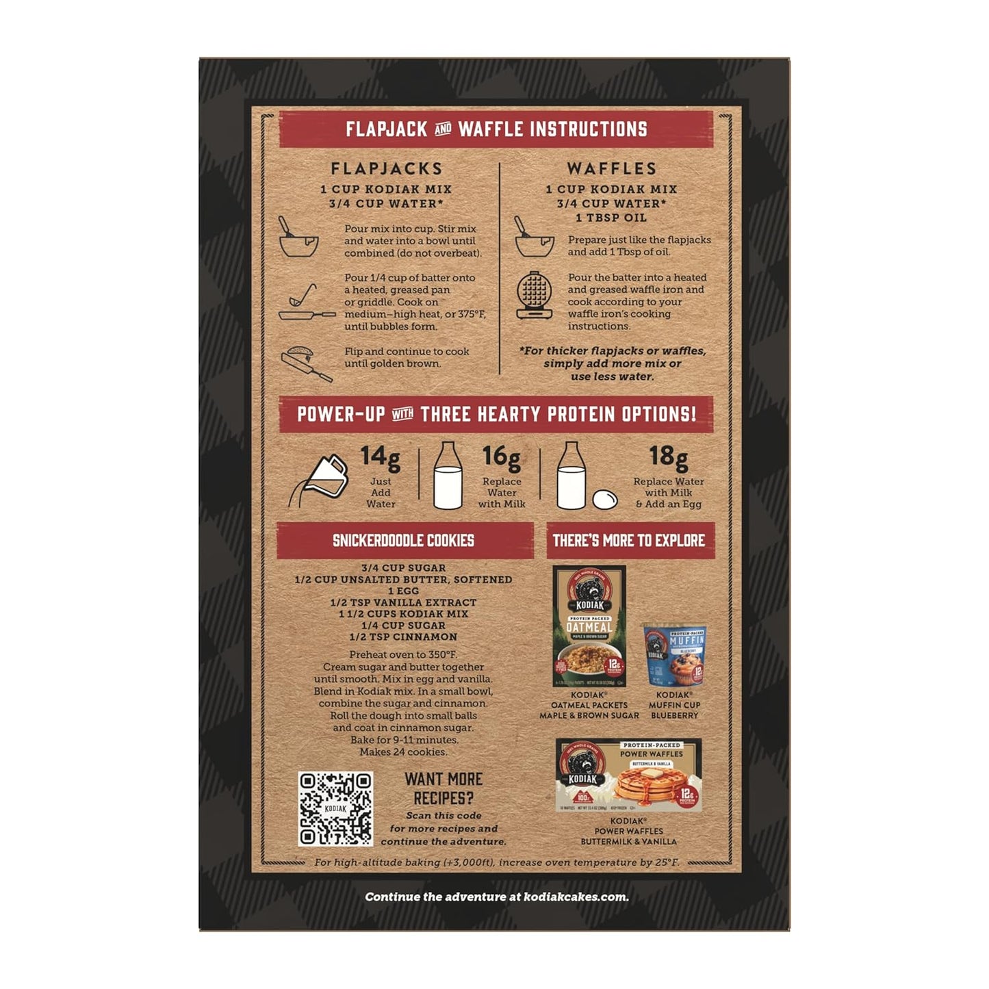 Kodiak Cakes Protein Pancake Power Cakes, Cinnamon Oat (Pack of 6)