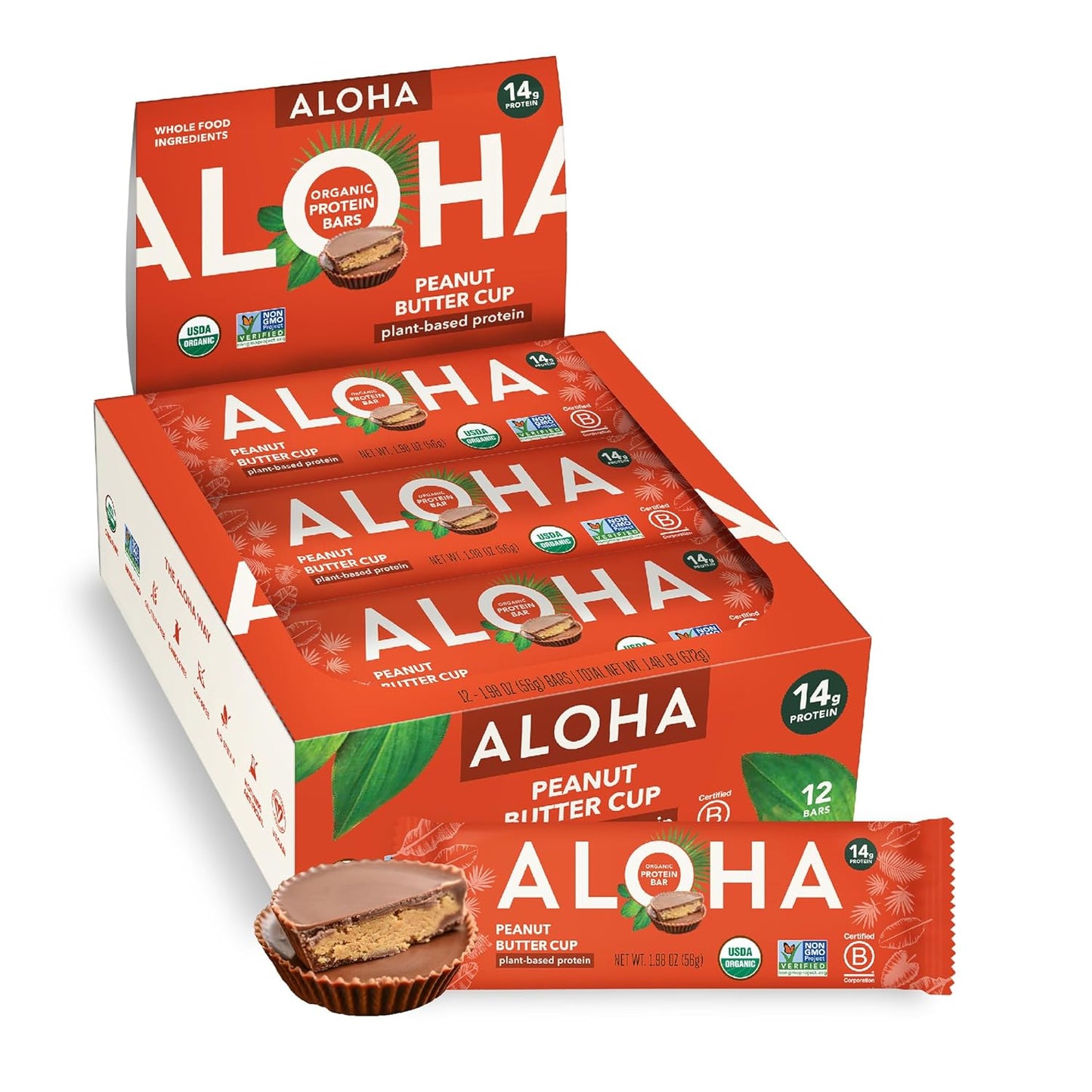 ALOHA Organic Plant Based Protein Bars
