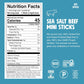 Chomps Snack Size Grass-Fed and Finished Sea Salt Beef Jerky Snack Sticks 0.5oz 24-Pack