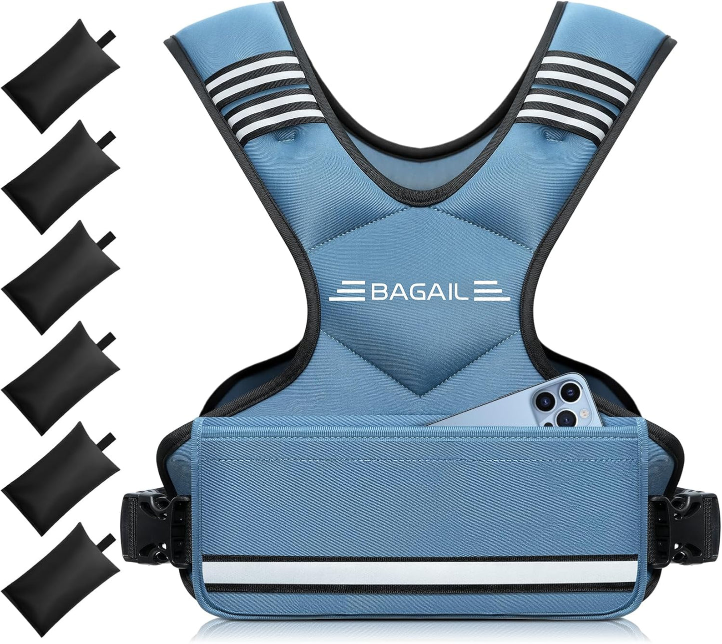 BAGAIL Adjustable Weighted Vest 4-10Lb/12-18Lb/20-32Lb