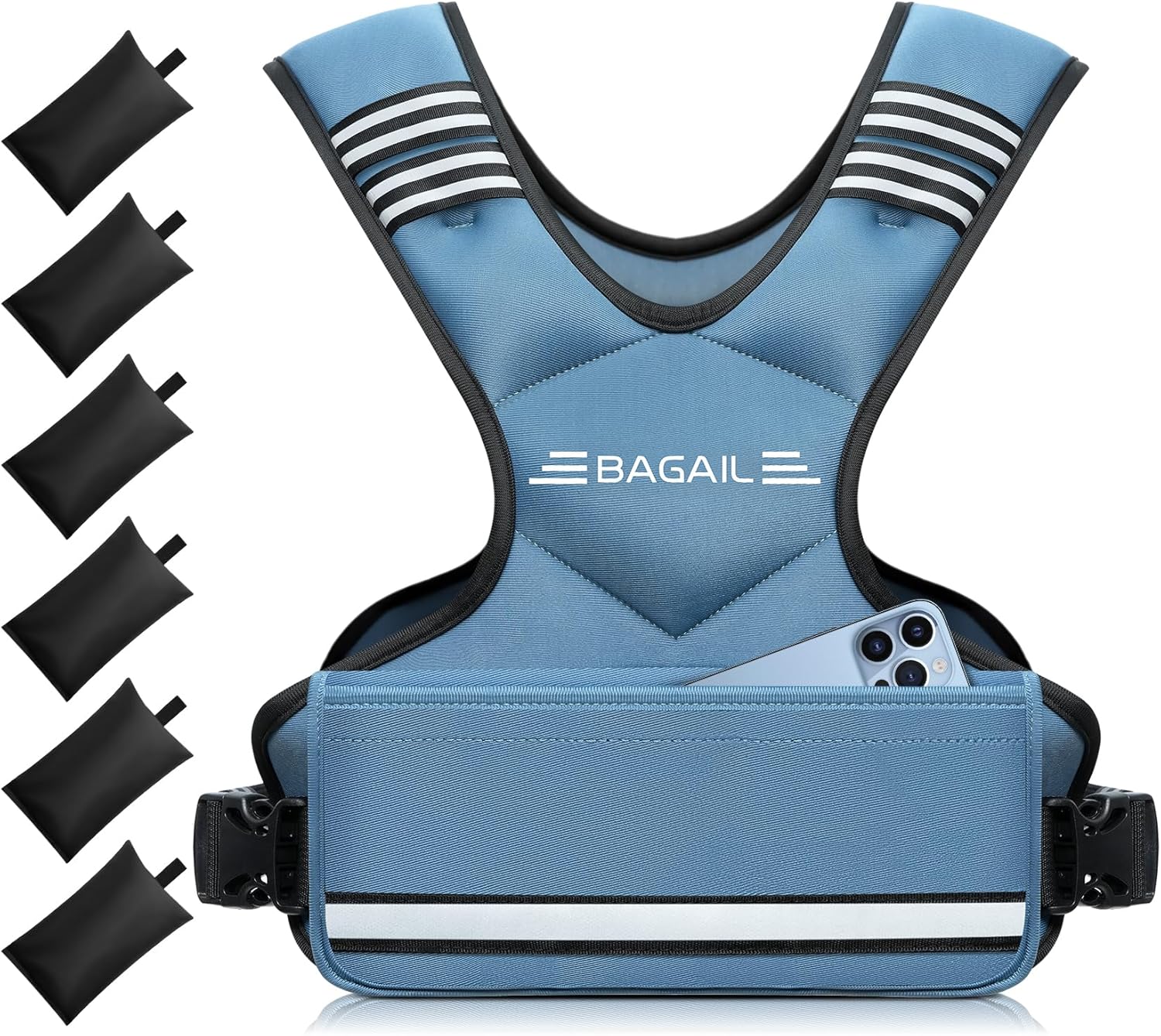 BAGAIL Adjustable Weighted Vest 4-10Lb/12-18Lb/20-32Lb