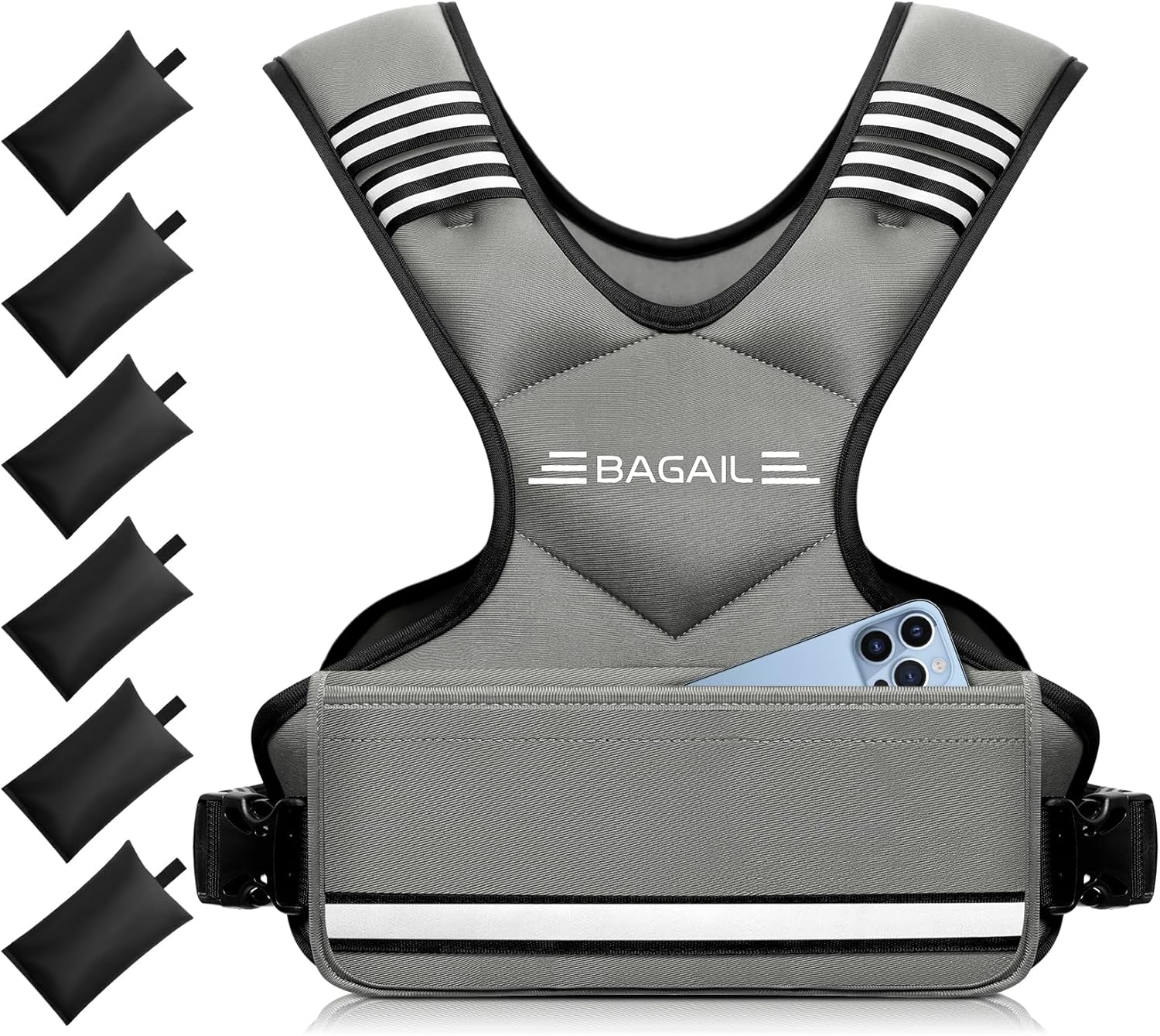 BAGAIL Adjustable Weighted Vest 4-10Lb/12-18Lb/20-32Lb