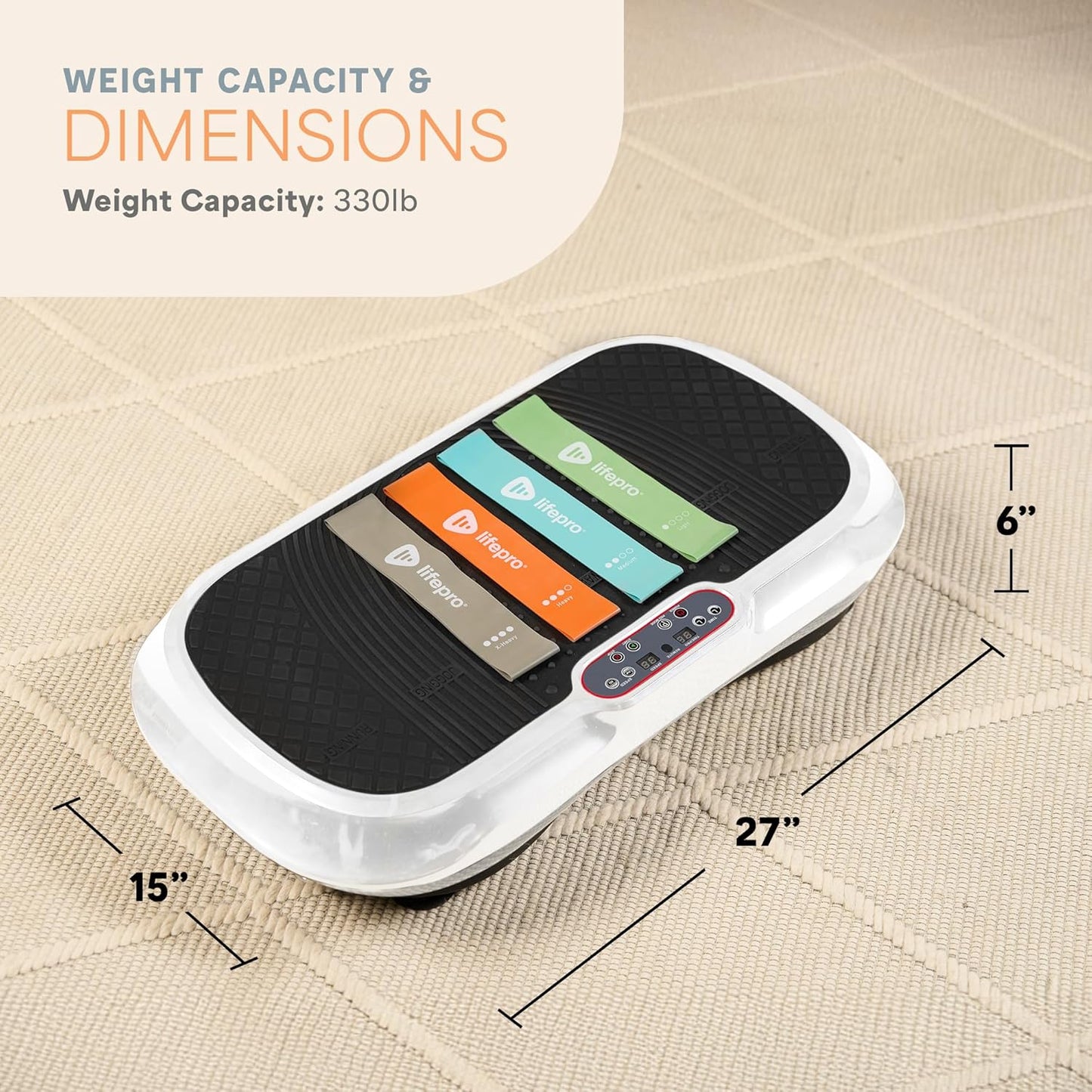 Lifepro Waver Vibration Plate Exercise Machine – White