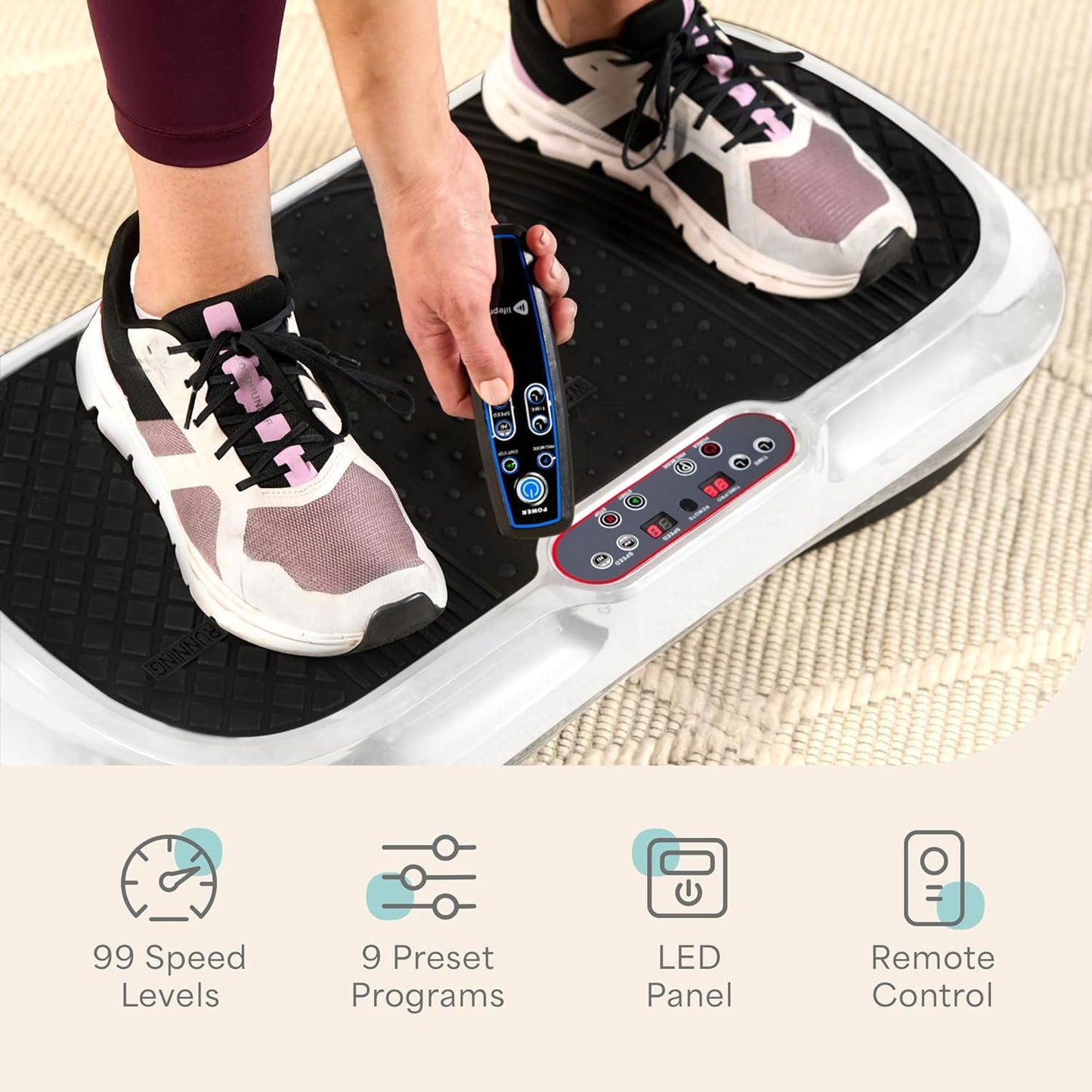 Lifepro Waver Vibration Plate Exercise Machine – White