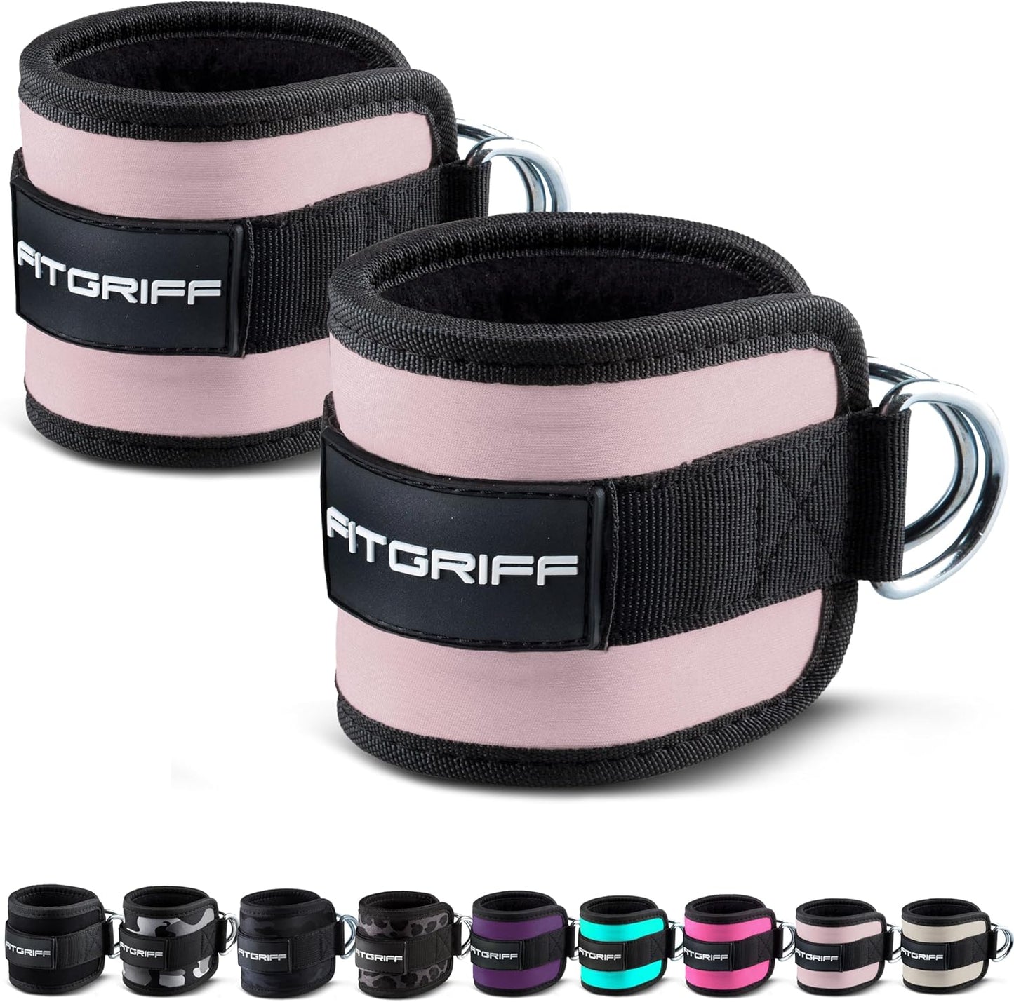 Fitgriff Ankle Straps V1 for Cable Machine (2 Pieces)
