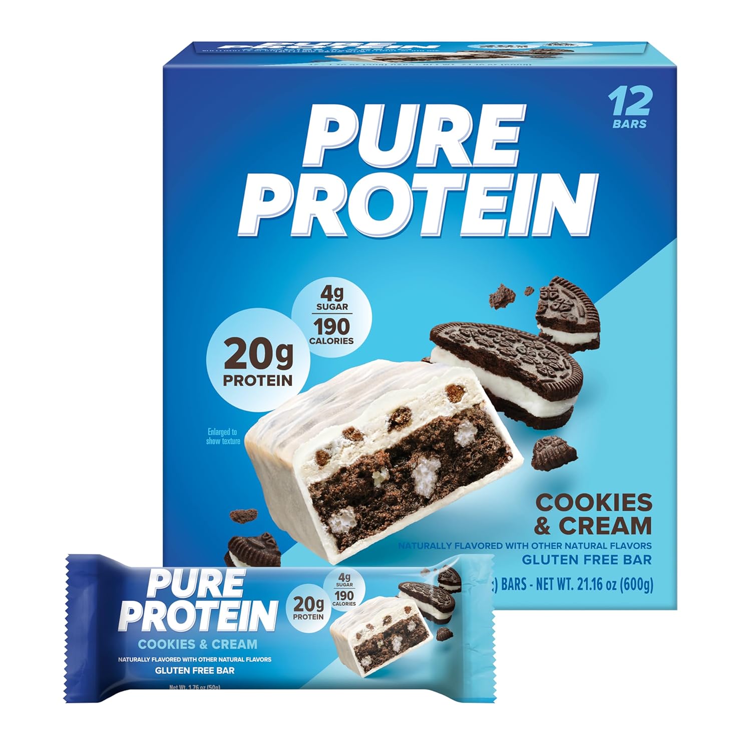 Pure Protein Bars – 20G Protein (12 Count) 