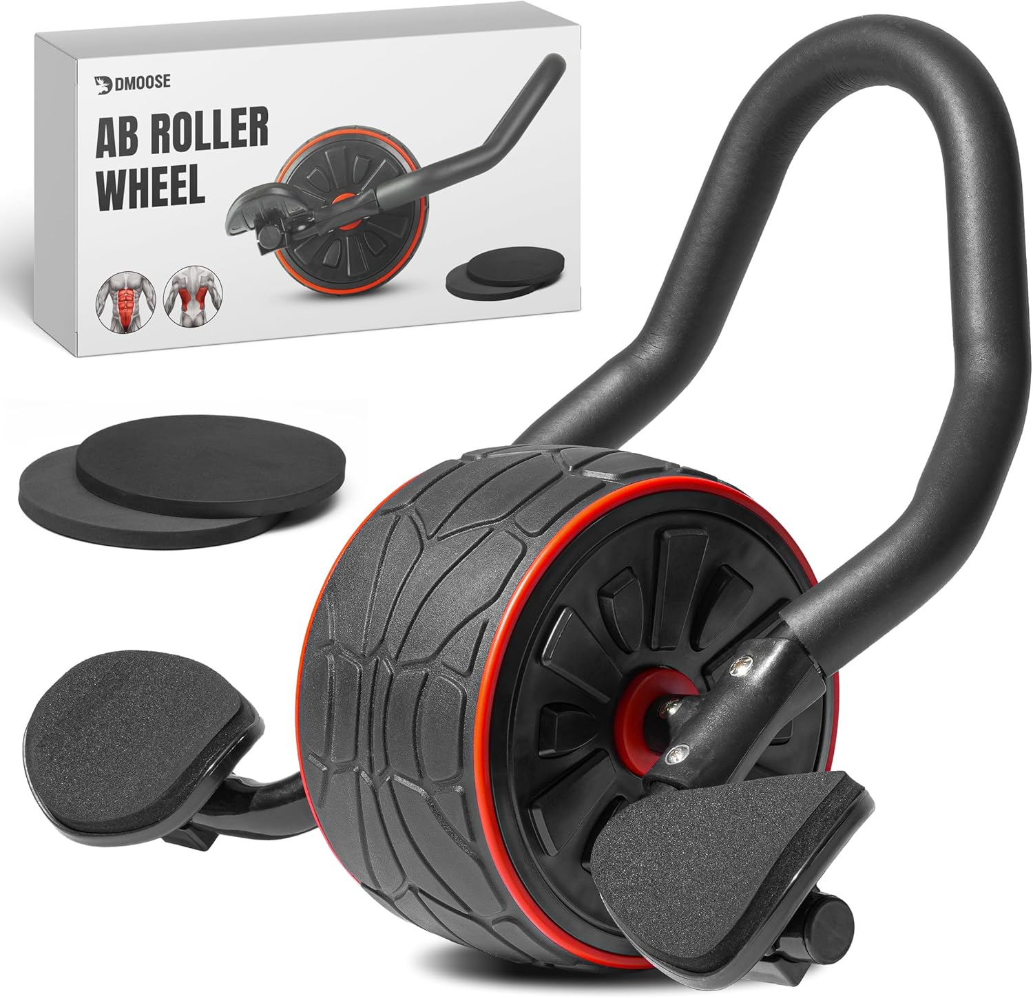 Ab Roller Wheel with Elbow Support & 2 Knee Pads