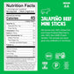 Chomps Snack Size Grass-Fed and Finished Jalapeño Beef Jerky Snack Sticks 0.5oz 24-Pack
