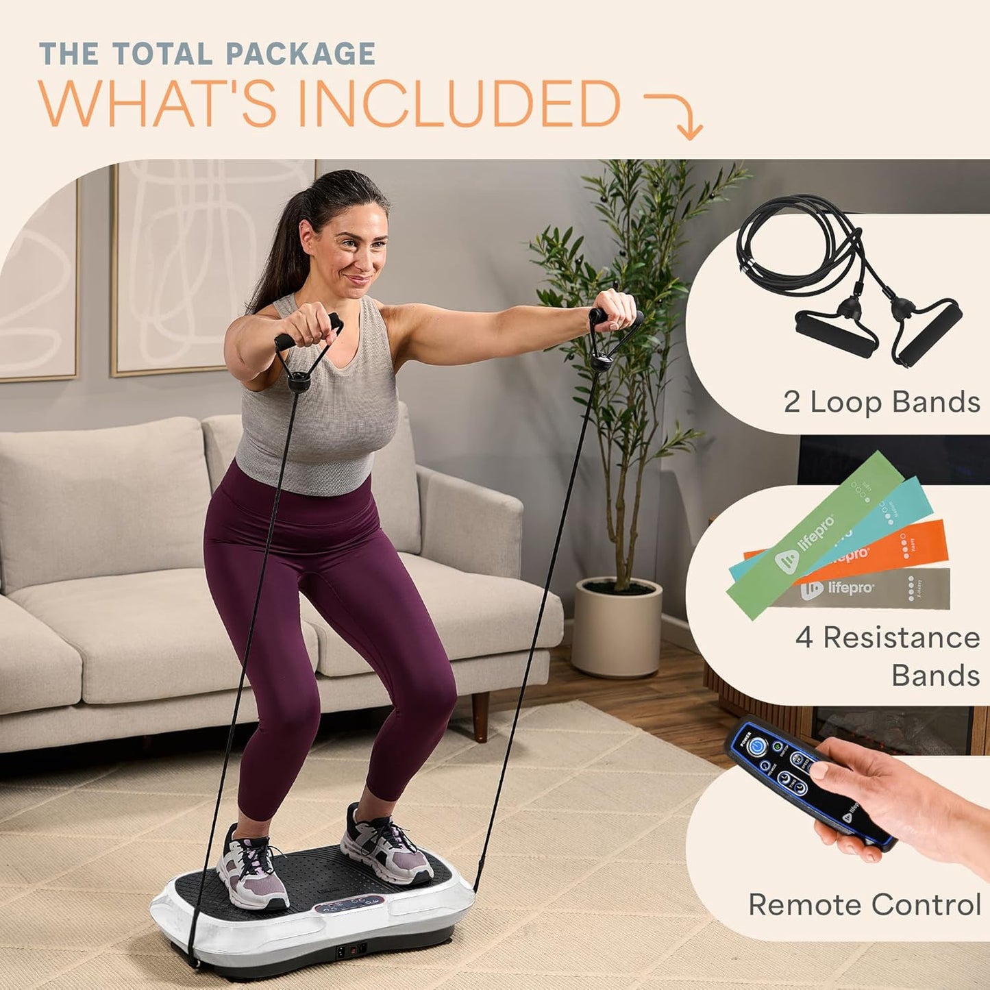 Lifepro Waver Vibration Plate Exercise Machine – White