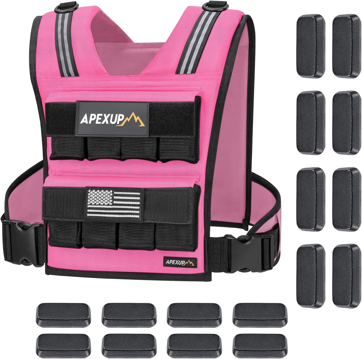 APEXUP Adjustable Weighted Vest Men 20lbs/30lbs/40lbs