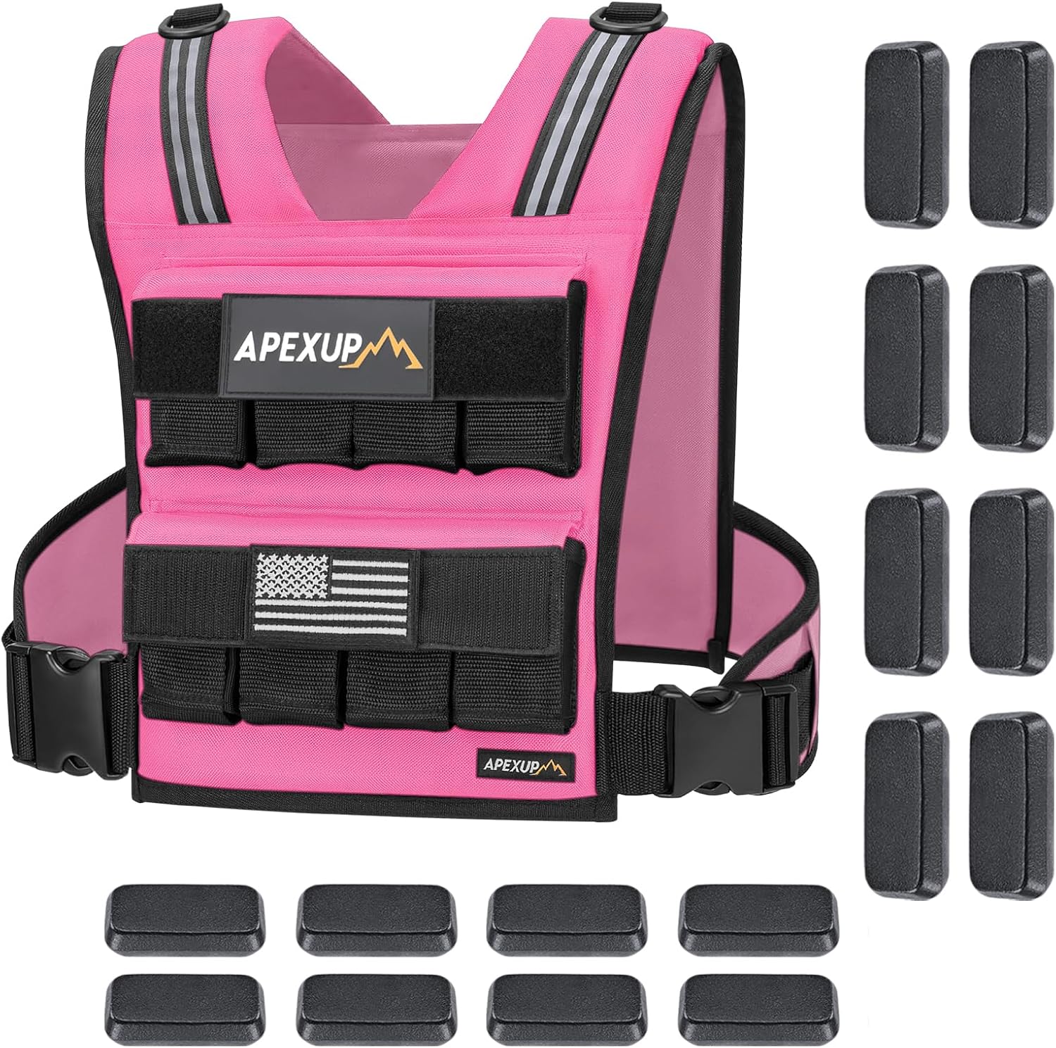 APEXUP Adjustable Weighted Vest Men 20lbs/30lbs/40lbs