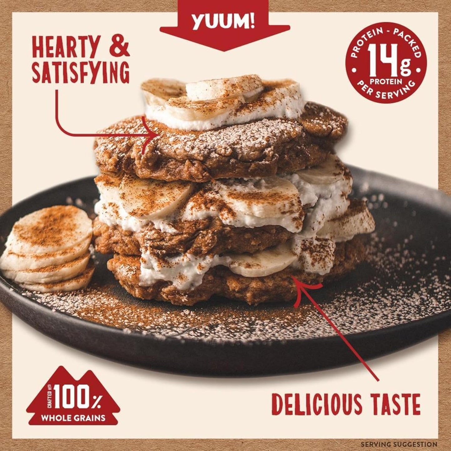 Kodiak Cakes Protein Pancake Power Cakes, Cinnamon Oat (Pack of 6)