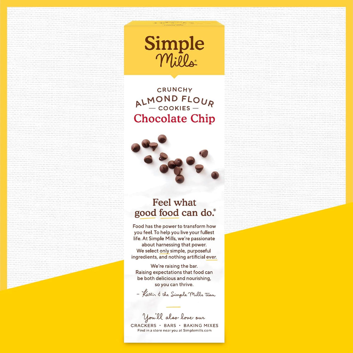 Simple Mills Almond Flour Chocolate Chip Cookies, Gluten Free and Delicious Crunchy Cookies