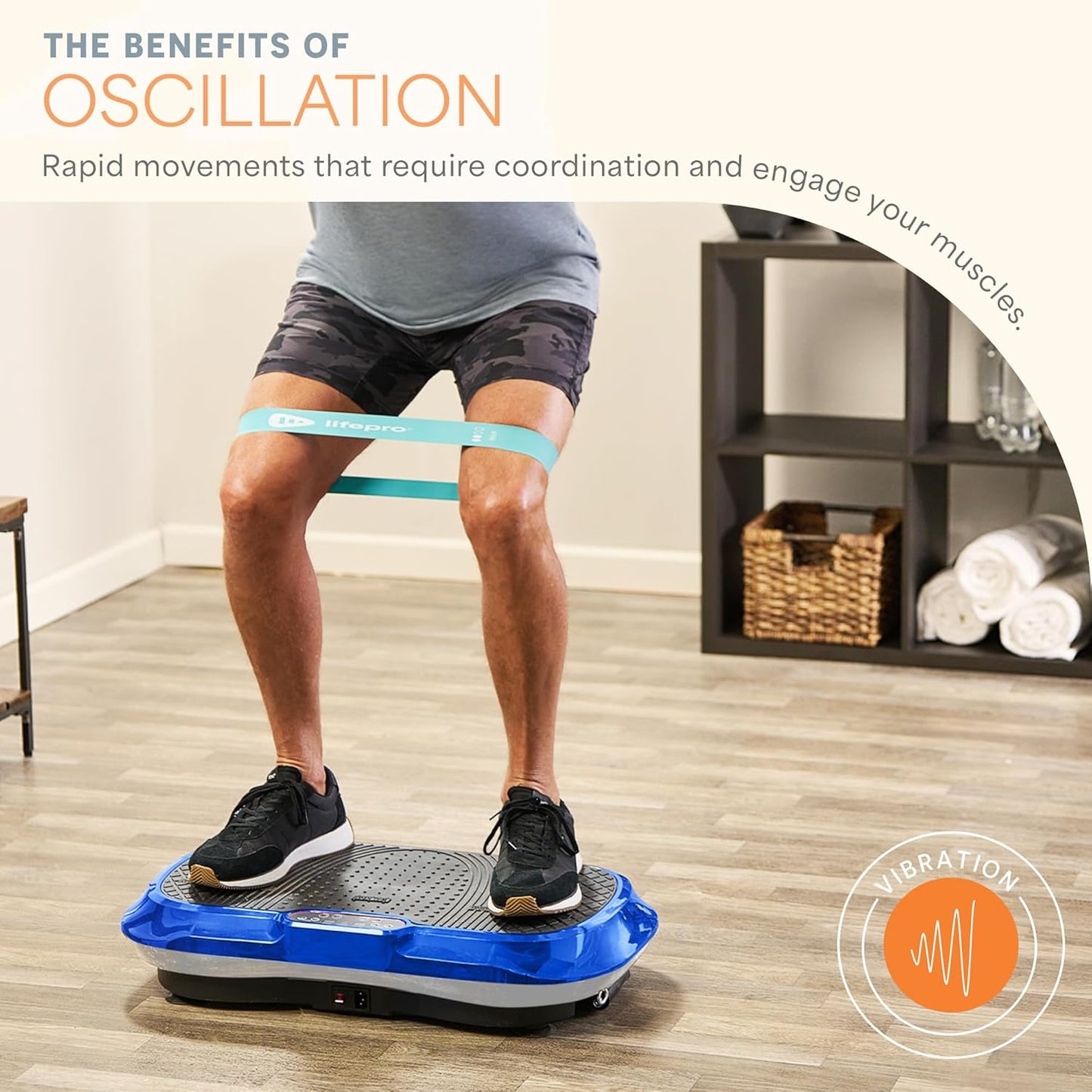 Lifepro Waver Vibration Plate Exercise Machine - Blue