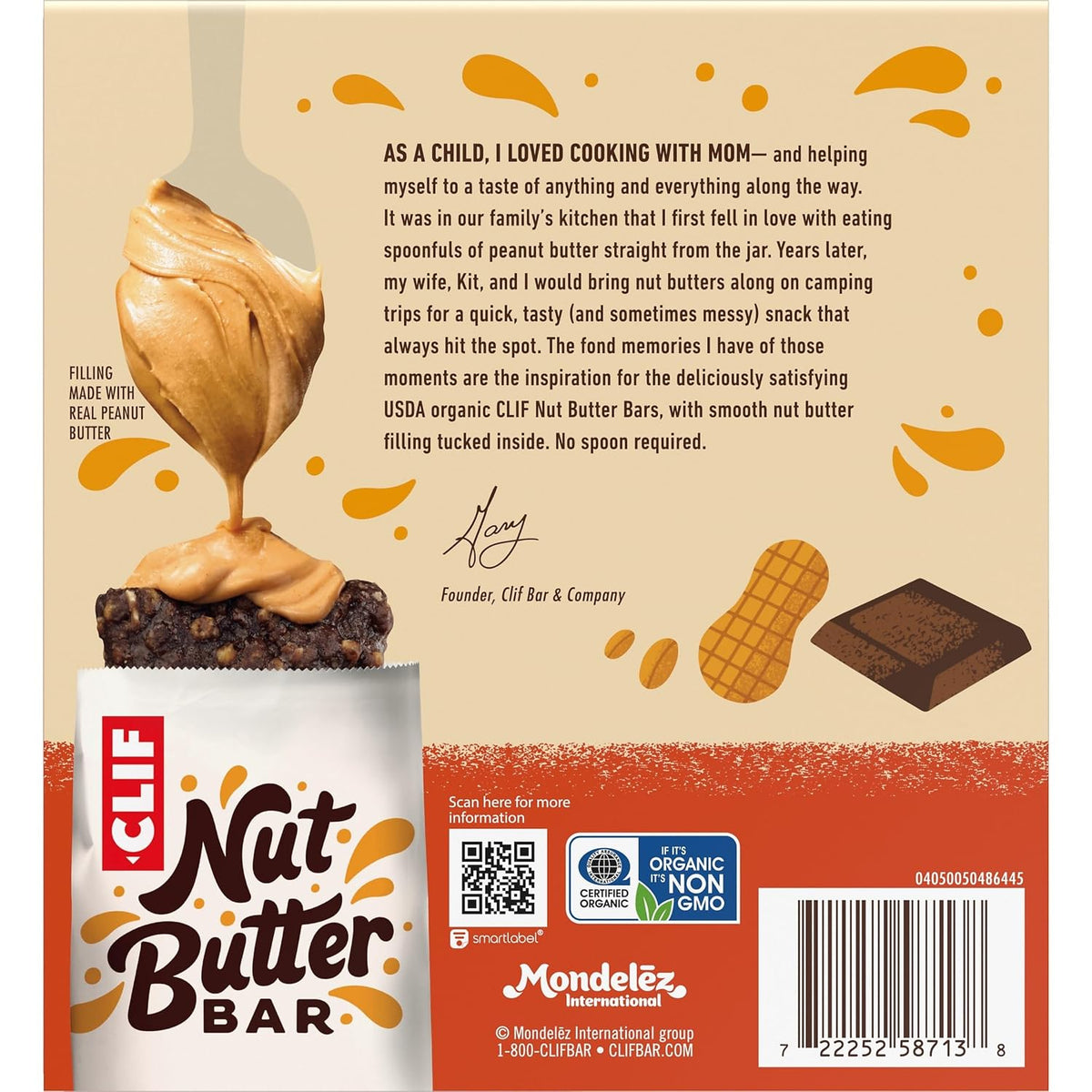 CLIF Nut Butter Bar - Chocolate Peanut Butter - Energy Snack Bars - Non-Gmo - USDA Organic - Plant Based - Low Glycemic - 1.76 Oz. (5 Pack)