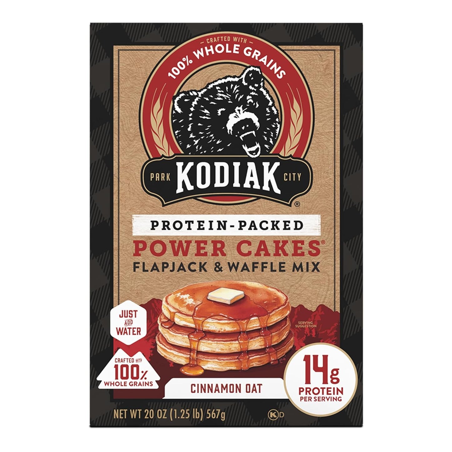 Kodiak Cakes Protein Pancake Power Cakes, Cinnamon Oat (Pack of 6)