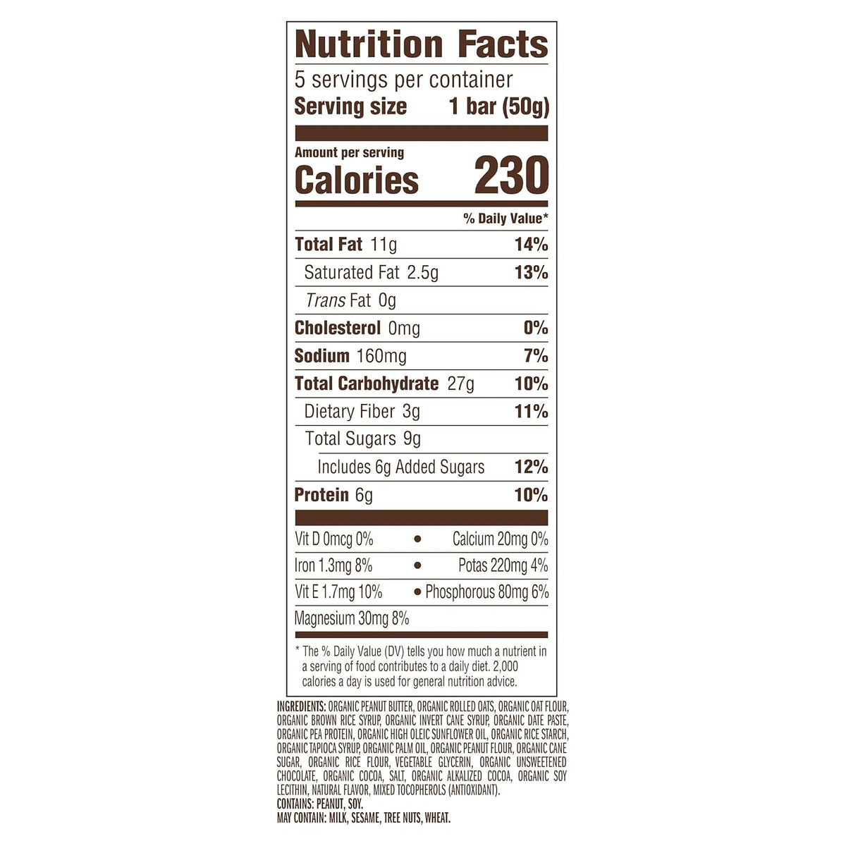 CLIF Nut Butter Bar - Chocolate Peanut Butter - Energy Snack Bars - Non-Gmo - USDA Organic - Plant Based - Low Glycemic - 1.76 Oz. (5 Pack)