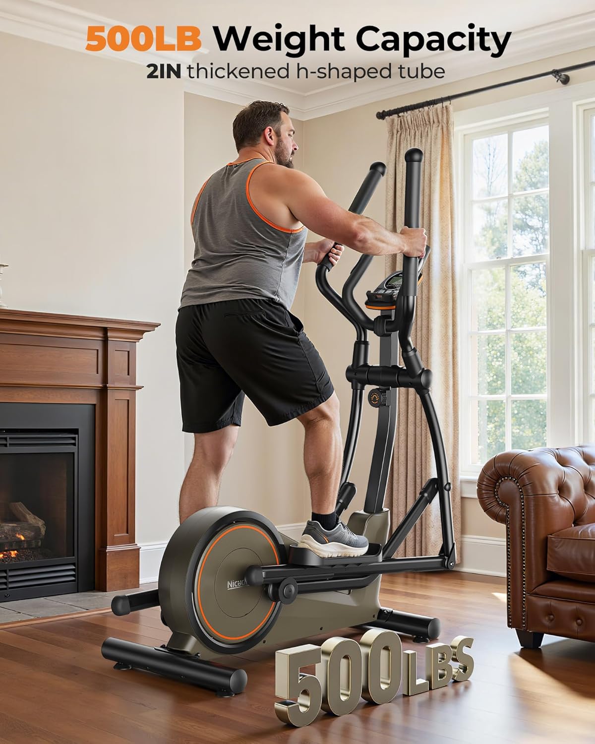 Elliptical Machine with Hyper-Quiet Magnetic Driving System