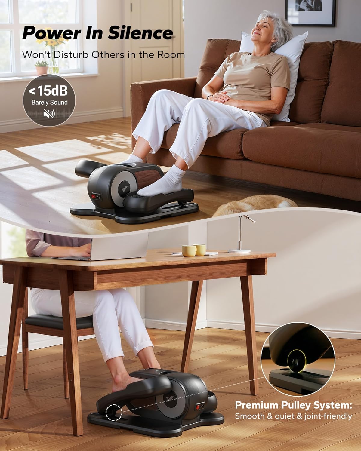 MERACH Under Desk Elliptical Machine