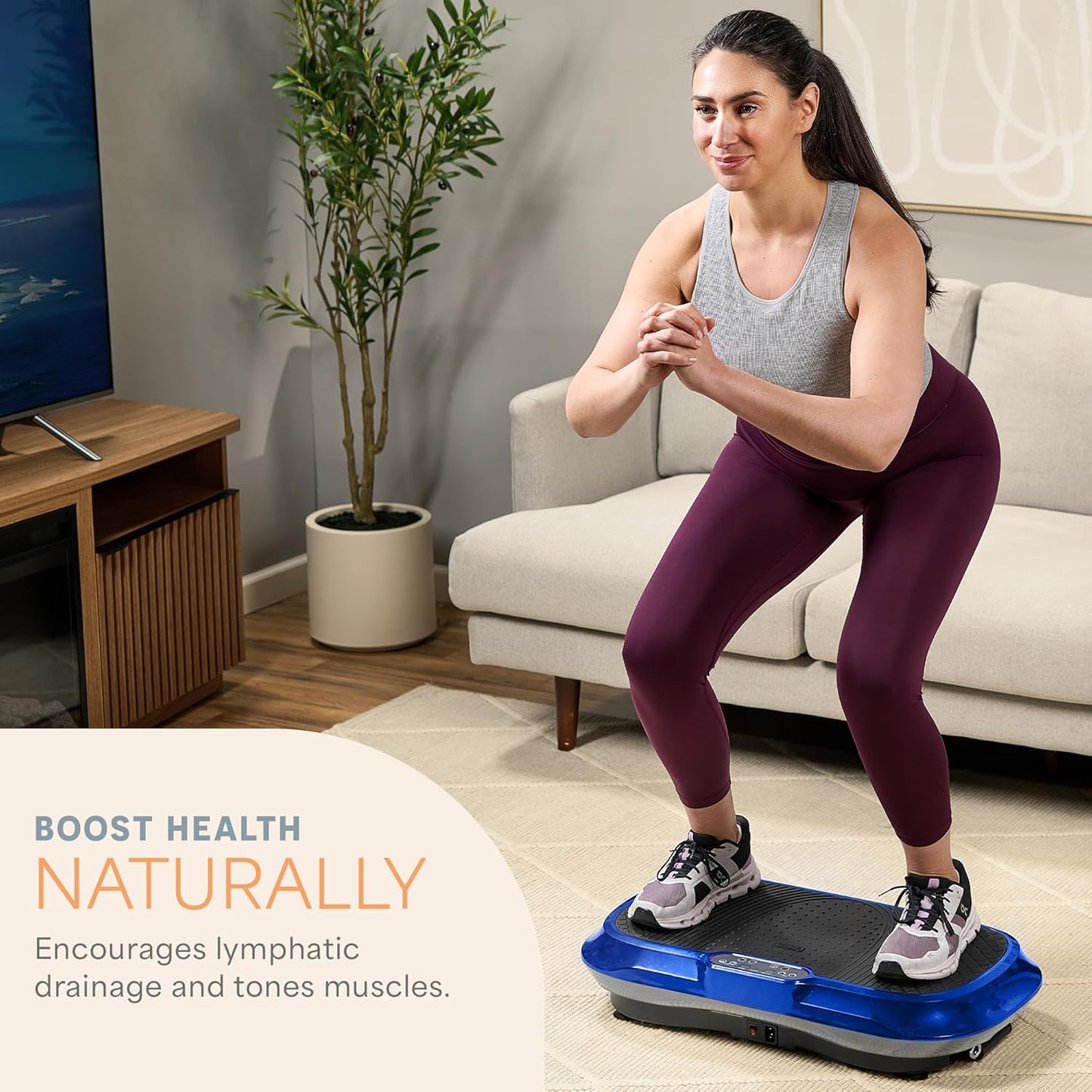Lifepro Waver Vibration Plate Exercise Machine - Blue
