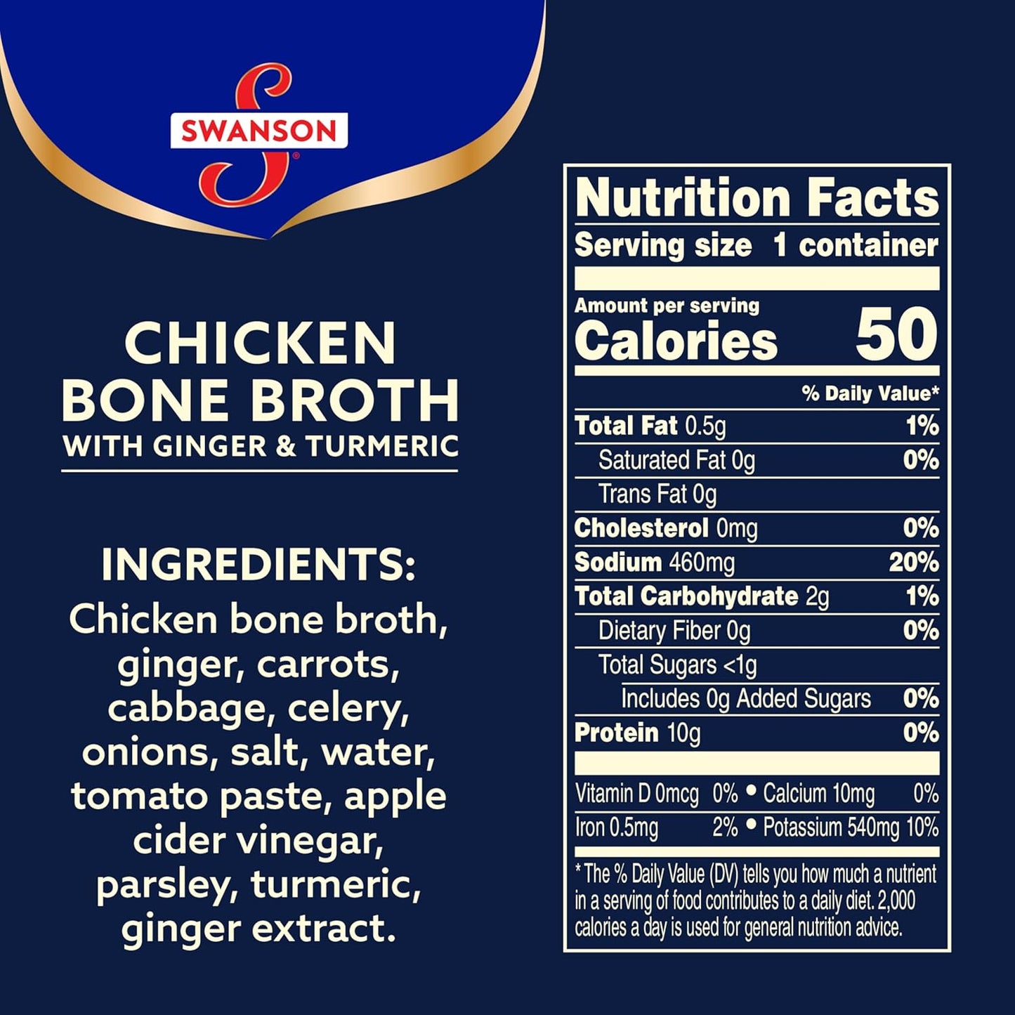 Swanson Sipping Chicken Bone Broth with Ginger and Turmeric