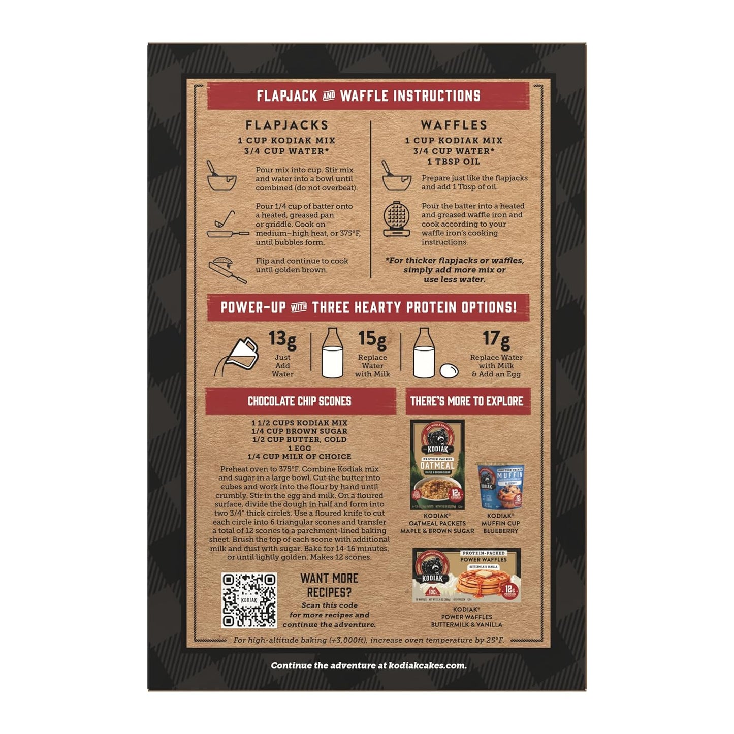 Kodiak Cakes Protein Pancake Power Cakes, Chocolate Chip (Pack of 6)
