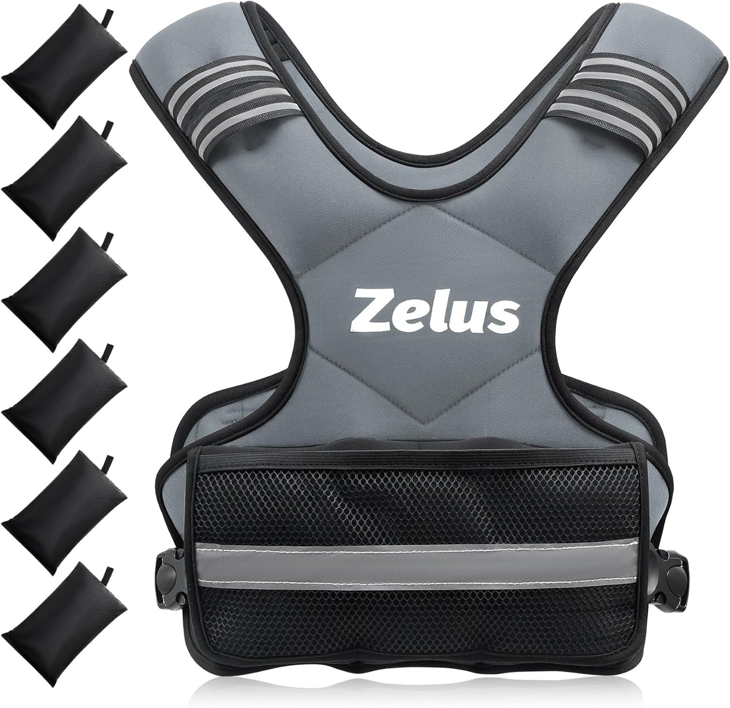 ZELUS Weighted Vest for Men and Women | 4-10Lb/11-20Lb/20-32Lb