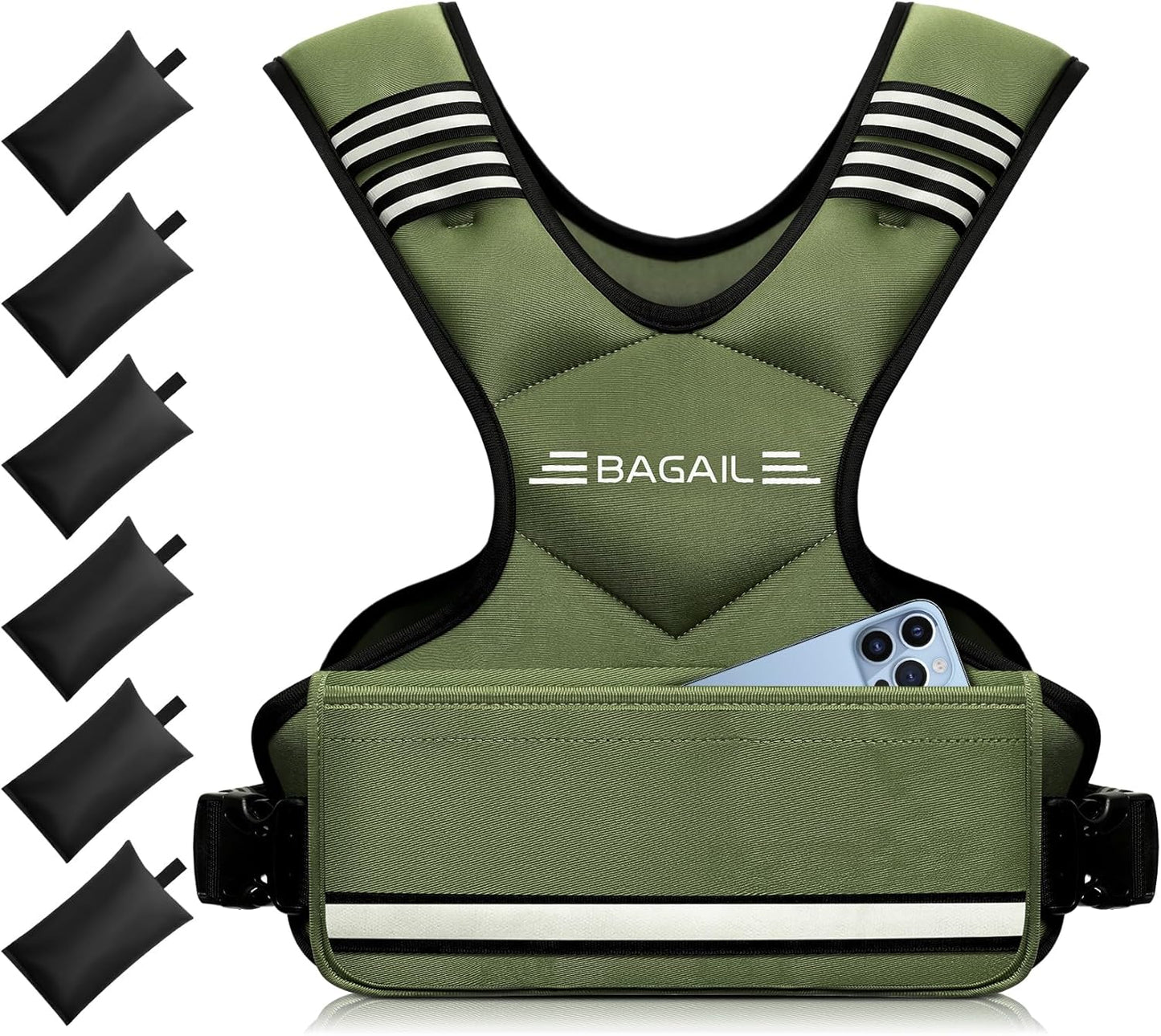 BAGAIL Adjustable Weighted Vest 4-10Lb/12-18Lb/20-32Lb