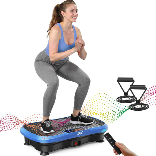 Vibration Plate Fitness Platform Exercise Machine Vibrating Shaking Full Body Shaker Workout Vibrate Stand Shake Board Sport Gym for Weight Loss Fat Burner for Women Men