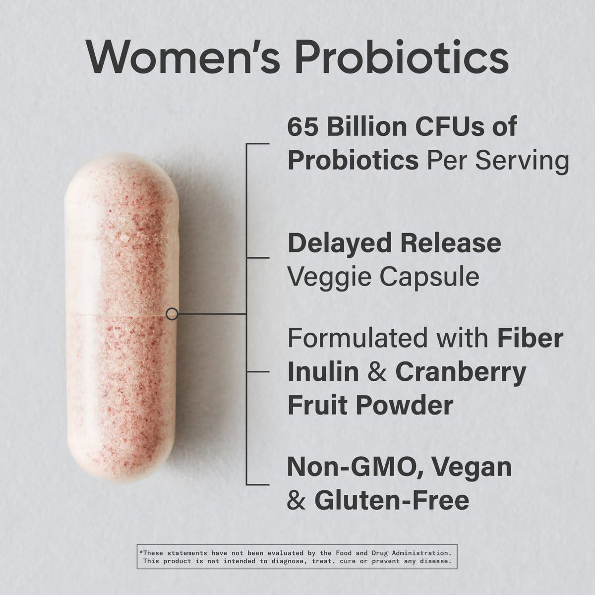 Sports Research® Women'S Probiotics 65 Billion CFU W/Cranberry, 30 Count