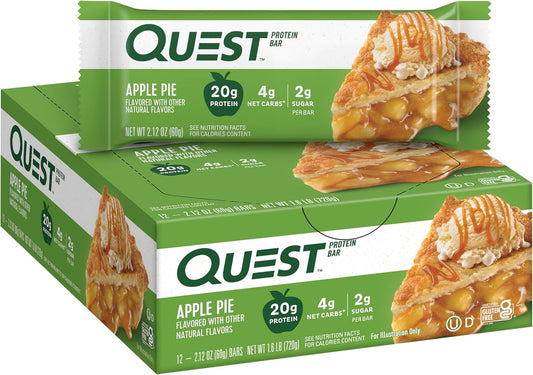 Quest Nutrition Apple Pie Protein Bar, 20G Protein, 12 Count