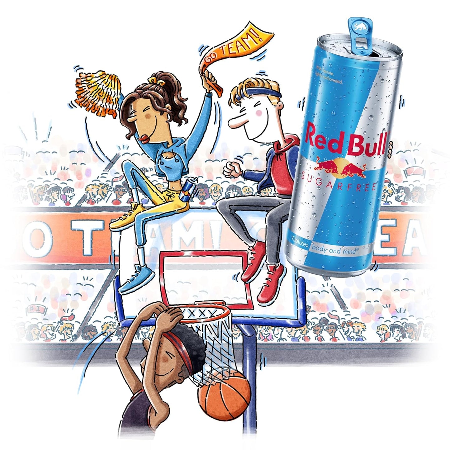 Red Bull Sugar Free Energy Drink, 12 Fl oz, Pack of 24 Cans