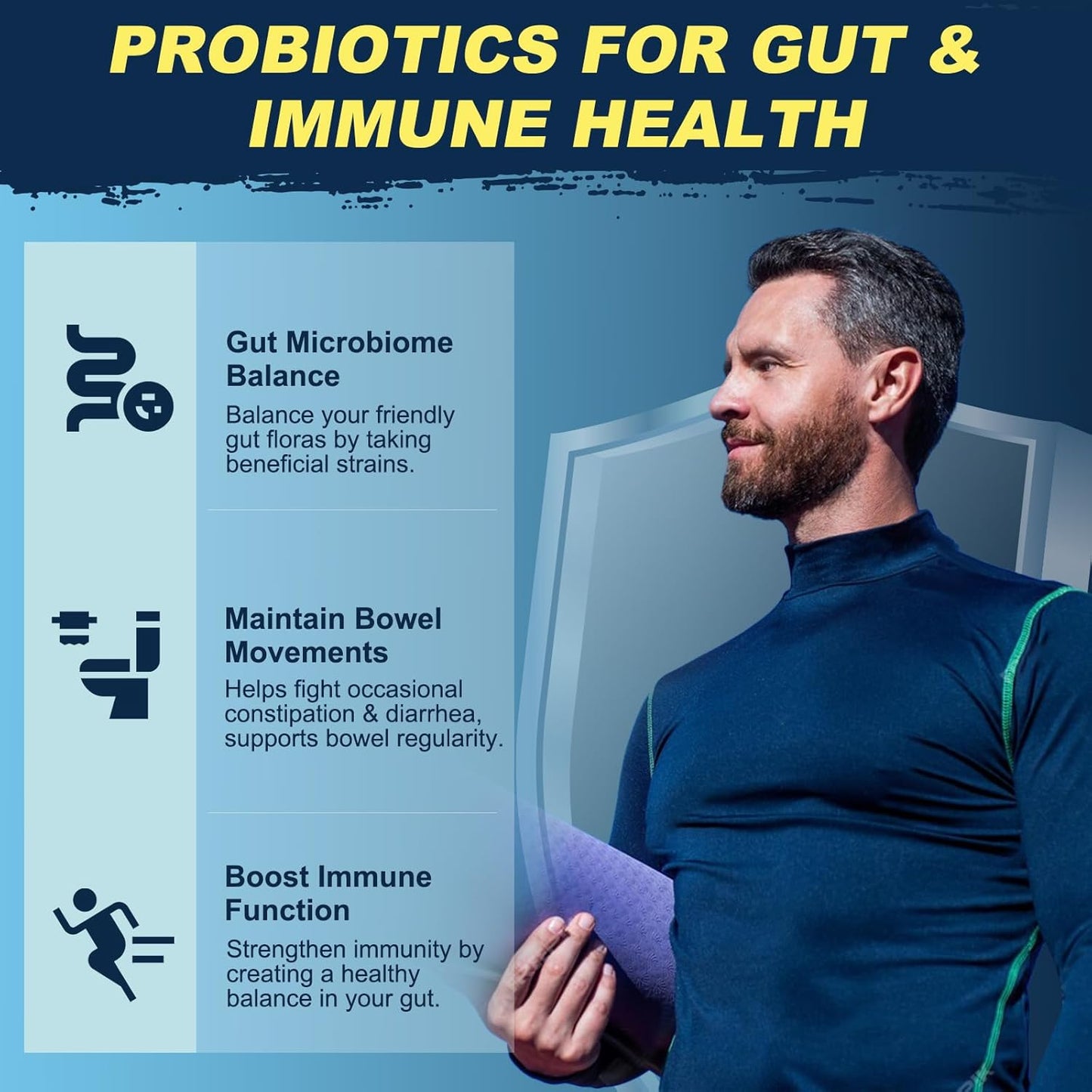 Probiotics for Men Digestive Health, 120 Billion CFUs