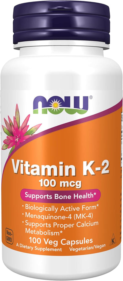 NOW Foods Supplements, Vitamin K-2 100 mcg