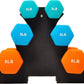 Fitvids Set of 6 Neoprene Dumbbell Hand Weights 3/5/8 Pairs