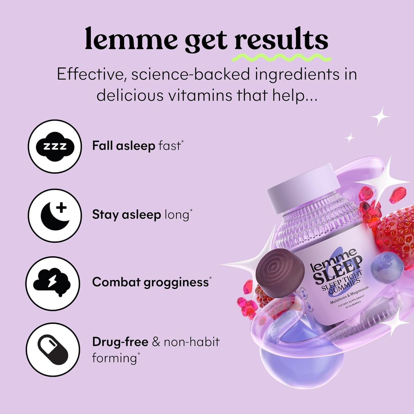 Lemme Sleep Gummies Drug-Free Nighttime Sleep Aid