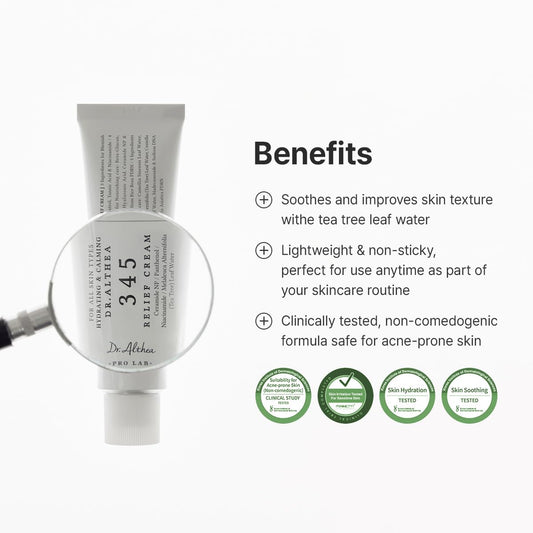 Dr.Althea 345 Relief Cream | Daily Face Moisturizer for Soothing Recovery