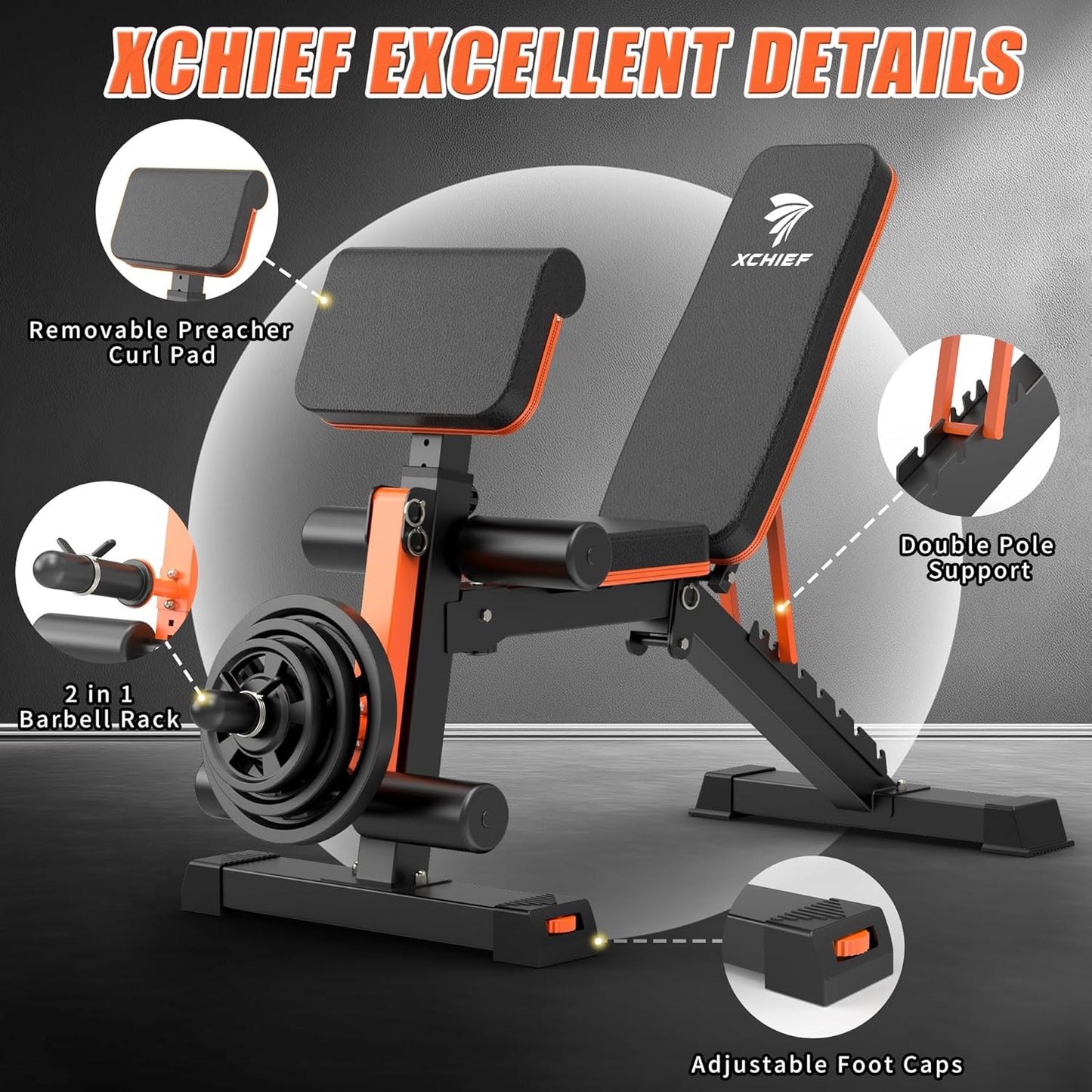 XCHIEF Adjustable Weight Bench